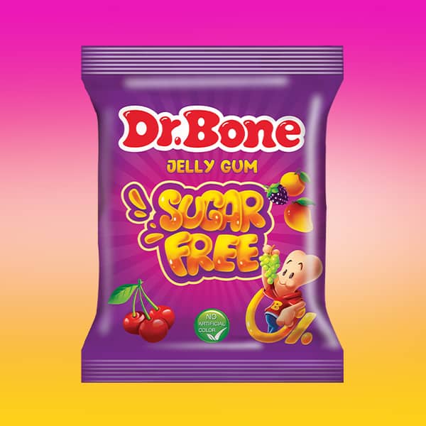 Dr. Bone 100% Sugarfree Jelly Gum with Fruit Flavor
