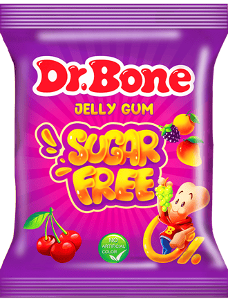 Dr. Bone 100% Sugarfree Jelly Gum with Fruit Flavor